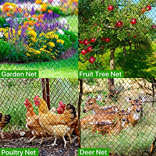 Chicken Net, 50x 100ft with 1" Square Mesh,Poultry Netting for Chicken Coop - size: 50'×100'-1''