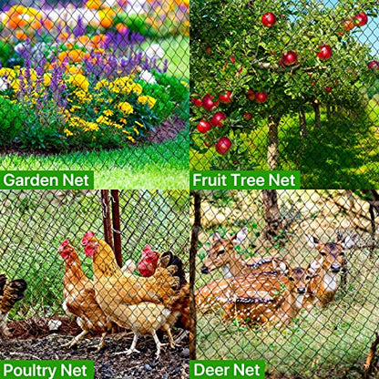 Poultry Netting for Chicken Run, 25x50ft Garden Netting with 1" Square Mesh - size: 25'×50'-1''