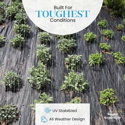 Super Geotextile Woven Geotextile Fabric for Driveway and Road Stabilization, Construction Underlayment, Erosion Control, Commercial Grade 50 Year for Gravel Roads and Pavers (17.5x30) Ships Folded - size: 17.5' x 30'
