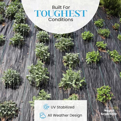 Super Geotextile Woven Geotextile Fabric for Driveway and Road Stabilization, Construction Underlayment, Erosion Control, Commercial Grade 50 Year for Gravel Roads and Pavers (6x100) - size: 6' x 100'