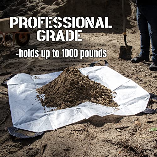 7' x 7' Heavy-Duty Utility Tarp with Reinforced Handles – Waterproof, UV-Resistant Poly-Woven Cover – Ideal for Yard Work, Home, Garden, Construction, Camping & Trailers - size: 7x7