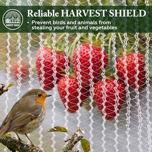 SATINIOR 16.3x10 ft Garden Hail Netting Heavy Duty for Raised Beds, White