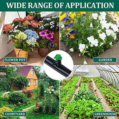 Mudder 60 Pieces Flag Drippers Emitters for Drip Irrigation,4 Gallon,Green - color: Green, size: 4 Gallon