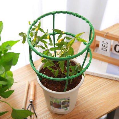 12Pack Plant Stakes, Plant Rings Stackable 3 Tier Garden Flower Support - size: 9.4" X 5.5"