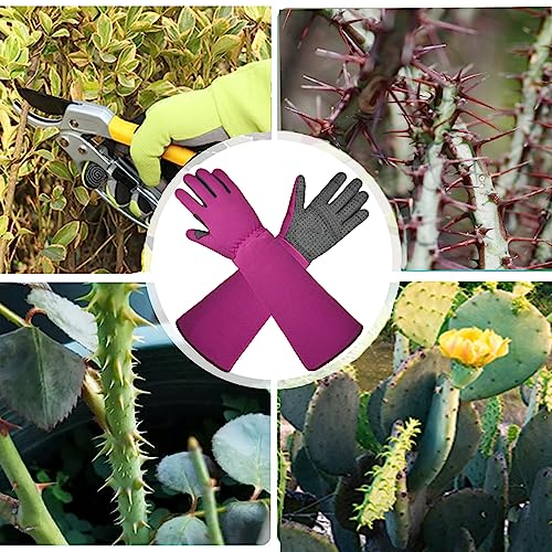 3-in-1 Gloves for Gardening, Farming & Cleaning, Stab-Proof, Anti-Slip, Wear-Resistant, Comfort, Breathable, Durable - color: Pink, size: X-Large
