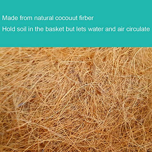2 PCS Half Round Coco Liner 16" Nature Hanging Wall Basket Liners - size: 16 Inch
