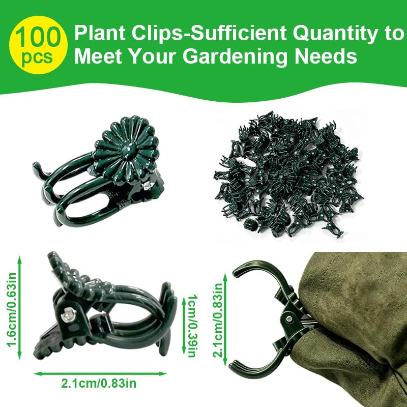 100 Pcs Plant Clips Orchid Clips, Orchid Clips for Plants Support, Plant Clips for Climbing Plants, Durable Garden Clips for Plants, Practical Plant Pins for Vines & Flower Stems