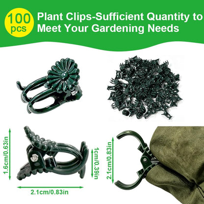 100 Pcs Plant Clips Orchid Clips, Orchid Clips for Plants Support, Plant Clips for Climbing Plants, Durable Garden Clips for Plants, Practical Plant Pins for Vines & Flower Stems