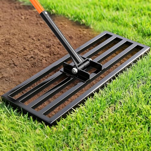 COZEER 30" x 10" Leveling Rake,Leveler Tool with 78" Adjustable Handle