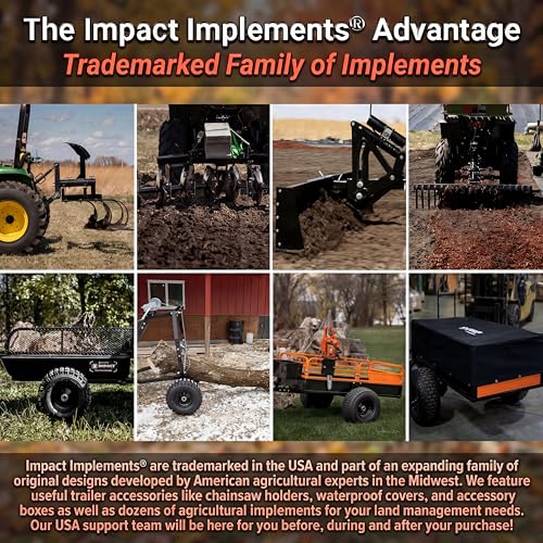 Impact Implements® 1500lb ATV/UTV/Tractor Cargo Trailer with Steel Floor - size: 1500lb Steel Floor