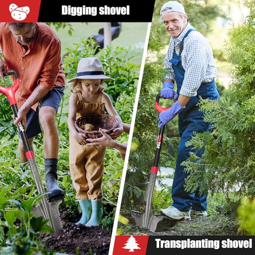 Drain Spade Root Saw Spades Digging Garden Shovel, 45.3 Inches