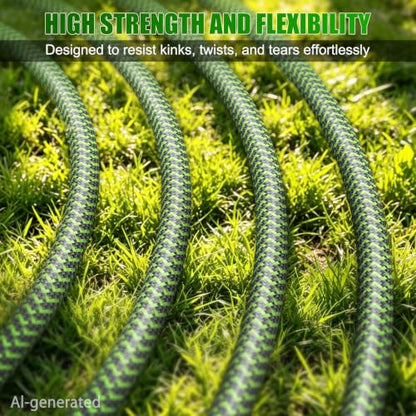 NON-EXPANDABLE Garden Hose 25 FT x5/8'' with 10-Function Sprayer - size: 25ft
