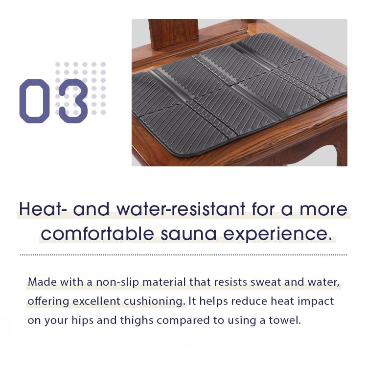 Sauna Mat/Personal Seat Pad – for Sauna, Spa, and Outdoor Use Gray - color: Gray