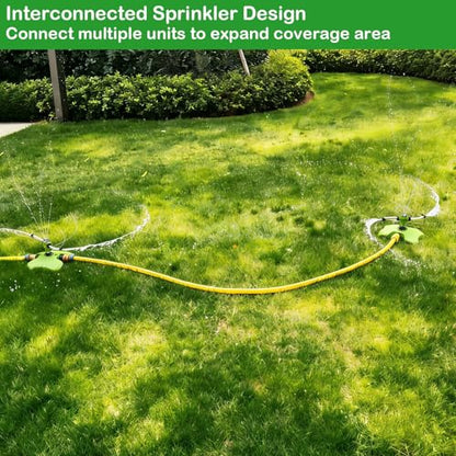 Heavy Duty 2-Arm Garden Sprinkler Brass Nozzle with Base - size: 2 Arm-1 Pack