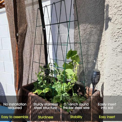 RIFNY Cucumber Trellis for Raised Bed, Garden Trellis 16.5 x 40 Inch, Green - color: Green, size: 16.5 x 40 Inch