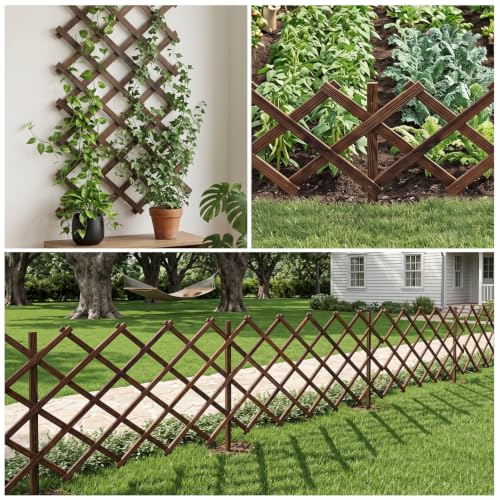 Avalution Decorative Garden Fence Outdoor,Total 30in(H) x 18.5 ft(L) 2 Pack - size: 2 Panels-30in(H) x 18.5 ft(L)