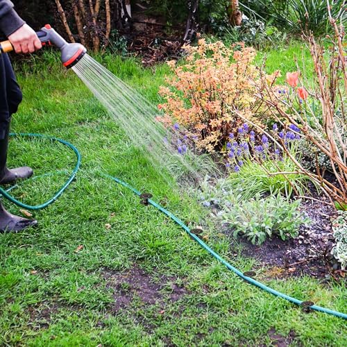 Chumia Garden Hose Guide Stakes, 10 Inch Metal Spike, Black, 12 Pieces - color: Black