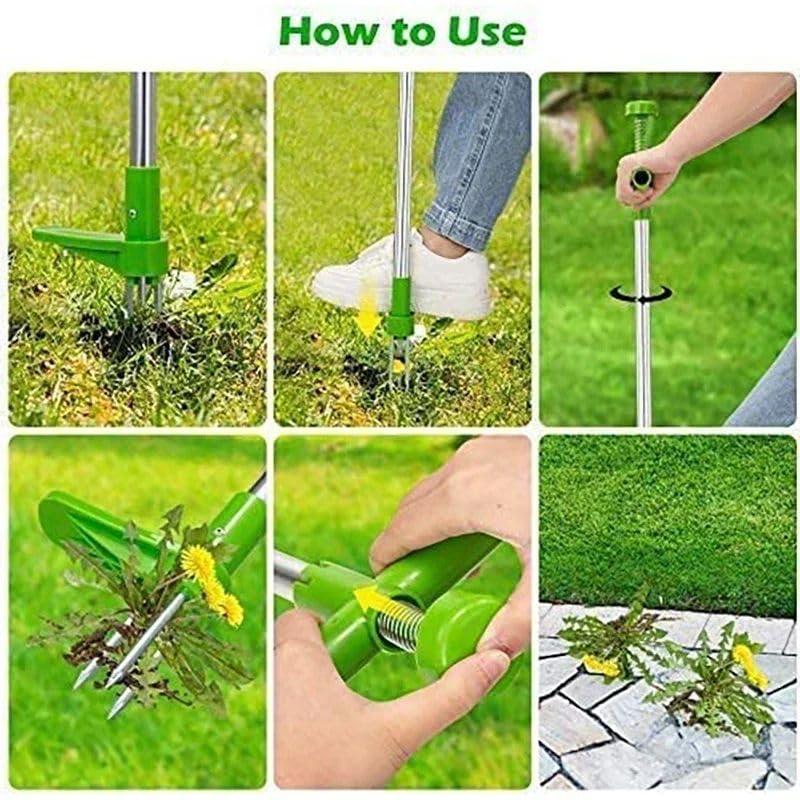 Weed Puller Long Handle Stand Up Weeder Garden Weeding Tool Weed Hound Puller for Dandelion, Standup Weed Root Grabber, 3256806822492845