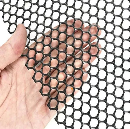 Plastic Chicken Wire Mesh - 16 in x 10 ft Black,Comes with 30 Twist Ties, Plastic Wire Mesh Fence for Dogs, Cats & Poultry - Garden Netting & Animal Barrier, Balcony Netting for Pets - WEYHDDTL - size: 16Inchx10Ft(0.3"Opening)