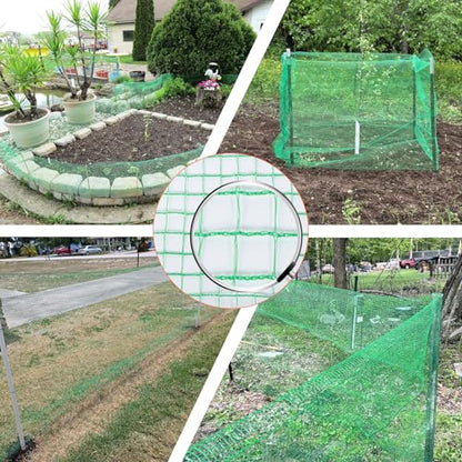 POYEE 5x65ft Garden Fence Temporary Fence, Plastic Mesh Fence Safety Fence - color: Green, size: 5x65ft