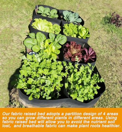 2 PCS Grow Bags, Fabric Raised Garden Bed for Vegetable Herbs Gardening, 28.5 Gallon Fabric Planting Bags Pots Indoor Outdoor, 2x2x1ft - size: 2x2x1ft 2-Pack