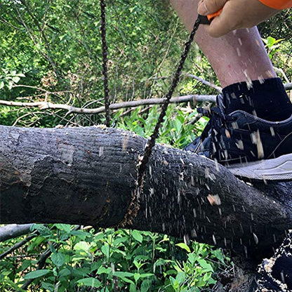 Pocket Chainsaw 36’’-45 Two-sidedTeeth Pocket Chain Saw,3X Faster with Cutting Blade ON Every Link,Best Compact Folding Hand Saw Tool for Survival Gear,Camping,Hunting - size: 36 inch