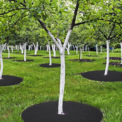 Macarrie 30 Pcs Weed Barrier Mat Tree Mulch Ring Fabric Cover, 32.2 Inch - size: 32.2 Inch