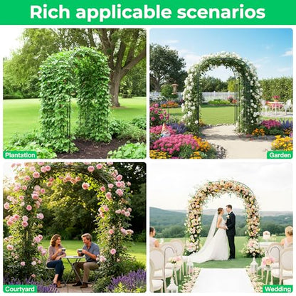 Aohanoi Garden Arch Trellis for Climbing Plants,7.22 FT Tall Large Arbour Archway for Rose Vine Cucumber Vegetables,Wide Garden Arch for Lawn,Party,Ceremony Wedding Decoration - size: 62''L x 45''W x 86''H