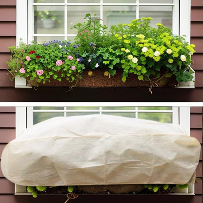 Plant Cover Freeze Protection, Winter Plant Covers, Plant Frost Cover, Tree Plant Freeze Protection Covers, Planter Plant Winter Frost Blanket with Zip Drawstring,2 Pack (59x17.7x15.7INCH) - size: 59*15.7*17.7(2-PACK)