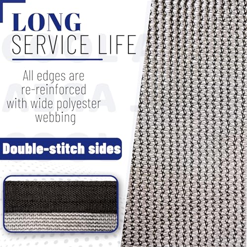 60-70% Mesh Tarp Shade Screen with Grommets, 6x6ft, Black(Custom Size) - size: 6' x 6' custom size