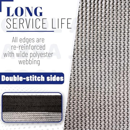 60-70% Mesh Tarp Shade Screen with Grommets, 6x6ft, Black(Custom Size) - size: 6' x 6' custom size