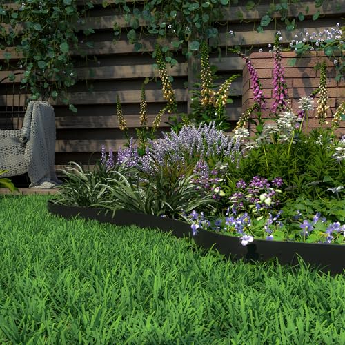 Mars Villa Landscape Edging, 4 Inch Tall 40FT Garden Edging Border Kit - size: 4IN x 40FT