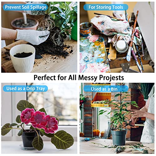 Repotting Mat for Indoor Plants Iridescent Plant Potting Mat Waterproof Potting Repotting Tray Gardening Gifts Mat Cactus Succulent,Orchid Potting Soil Mix Mess Control, 25.6" Garden Tool, Pots Mat