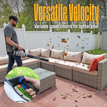 Westinghouse Cordless 20V Leaf Blower with 4Ah Battery and Charger, 350 CFM and 110 MPH Max Airspeed, 2 hr. Charge Time with Variable Speeds - style: 20V Leaf Blower