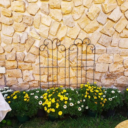 2 Pack Black Iron Garden Trellis 45” x 15.9” for Climbing Plants - color: 45" H-2 pack