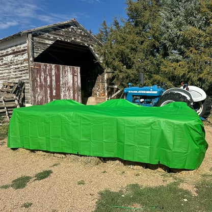 RENEGADE Industrial Tarp 20x12 ft Green – Heavy Duty, Waterproof, UV-Resistant, PFAS-Free – Oversized Tarp for Construction, Landscaping, Farm Equipment & Weather Protection - color: Green, size: 20X12