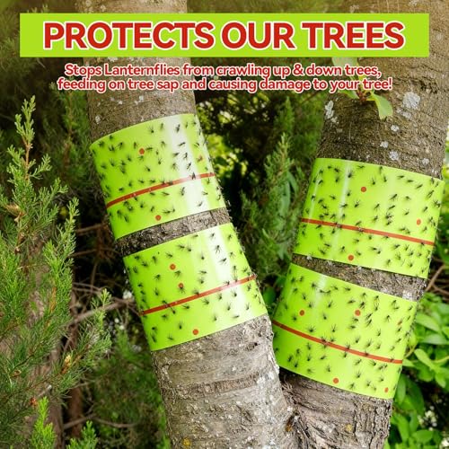 10 Rolls Sticky Fly Trap 30 ft Each, Fluorescent Green - color: Fluorescent Green
