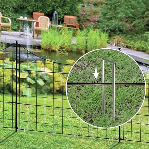 AAGUT Landscape Staples 6 Inch Galvanized Anti-Rust Garden Stakes 11 Gauge - color: Silver, size: 6'' x 16Pcs-11Ga
