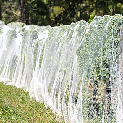 Unves Garden Mesh Netting, 8' x 20' Mosquito Bird Netting Row Cover - size: 8 x 20 Ft x 1 pc