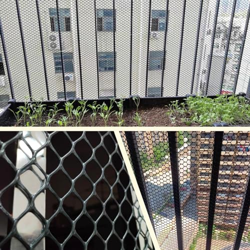 Plastic Wire Mesh Fence 16in x 33Ft Plastic Chicken Wire Mesh for Poultry, Dogs, Rabbit, Snake Barrier & Gardening Versatile Plastic Fencing (16in x 33Ft, Black) - color: Black, size: 16in x 33Ft