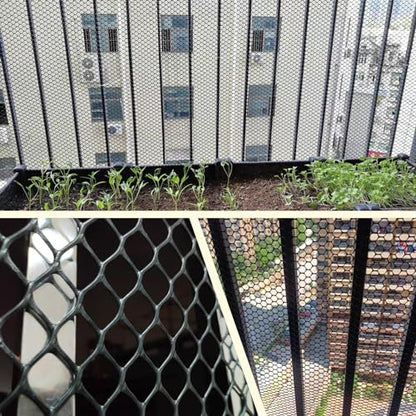 Plastic Wire Mesh Fence 16in x 33Ft Plastic Chicken Wire Mesh for Poultry, Dogs, Rabbit, Snake Barrier & Gardening Versatile Plastic Fencing (16in x 33Ft, Black) - color: Black, size: 16in x 33Ft