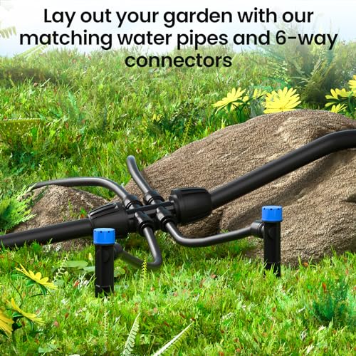 MIXC 25FT 1/2" Irrigation Tubing, 0.7" OD x 0.5" ID Hose with 2 Connectors - size: 25FT 1/2'' Main Tube