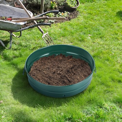 Funnymoom Large Soil Sifter for Gardening with 5 Pcs Compost Screen, Green - color: Green