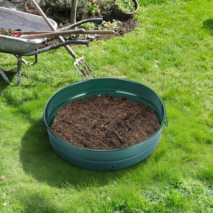 Funnymoom Large Soil Sifter for Gardening with 5 Pcs Compost Screen, Green - color: Green