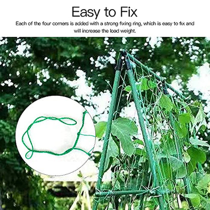 Trellis Netting, PDGROW Climbing Plant Support Net Garden Pea Bean Neting, Heavy-Duty PE Trellis Net for Cucumber, Tomato, Vegetables, Fruits, Sweet Pea Plants (6.6' x 16.4'Ft) - size: 6.6' x 16.4'