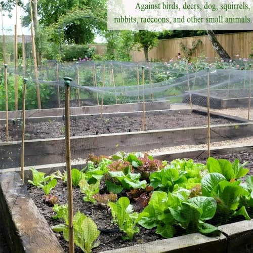 10x10 FT Bird Netting, 1/2" Mesh, Heavy Duty Garden Netting - size: 10x10FT-1/2inch