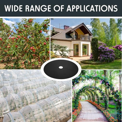 Macarrie 30 Pcs Weed Barrier Mat Tree Mulch Ring Fabric Cover, 16.5 Inch - size: 16.5 Inch