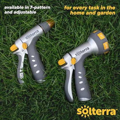 Solterra 7-Pattern Garden Hose Nozzle with Rear Trigger