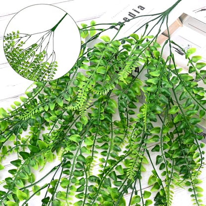 Waipfaru 4Pcs Fake Ferns Fake Hanging Plants Artificial Ferns Vine Greenery - color: Ferns, size: 4Pcs Plants