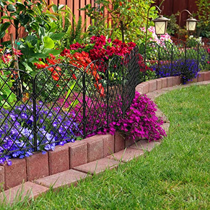 OUSHENG 19 Pack Decorative Garden Fence, Total 20ft(L) x 24in(H) - size: 20ft x 24in